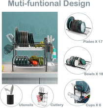 Cargar imagen en el visor de la galería, Organizador de cocina de 2 niveles de acero inoxidable NDP136
