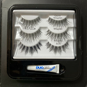 Ardell Wispies Eyelashes 600 Black 3 pares de pestañas postizas