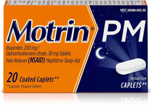 Cargar imagen en el visor de la galería, Motrin PM Caplets, 200 mg de ibuprofeno
