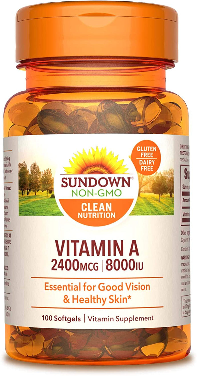 Vitamina A 2400 Mcg 8000 UI cápsulas blandas, 100 unidades