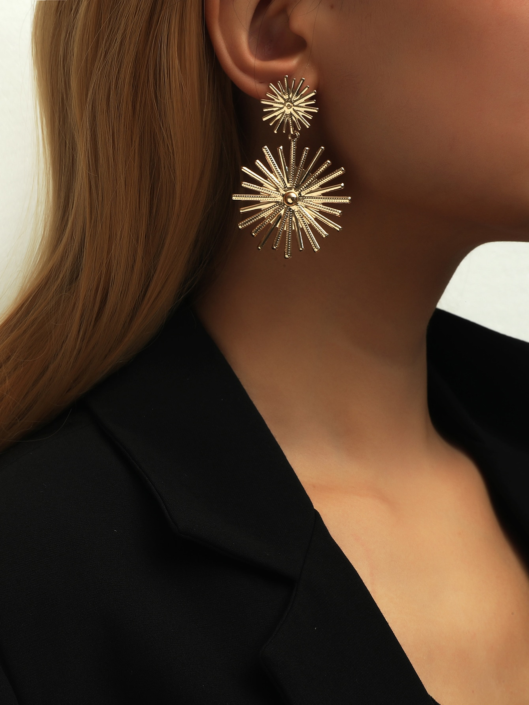 Aretes colgantes metálicos ✅