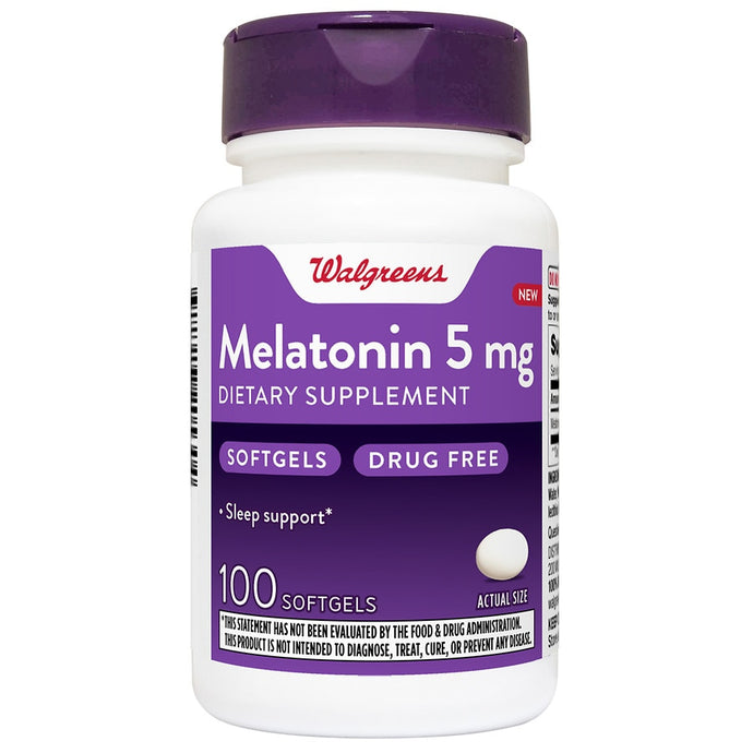 Cápsula blanda de melatonina 5 mg, 100 unidades