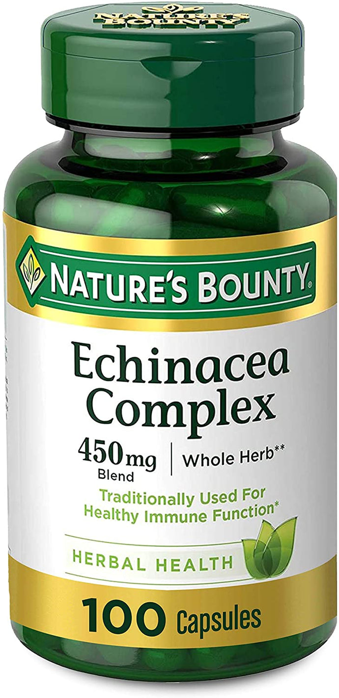Equinácea apoya la salud inmunológica, 450 mg, 100 cápsulas