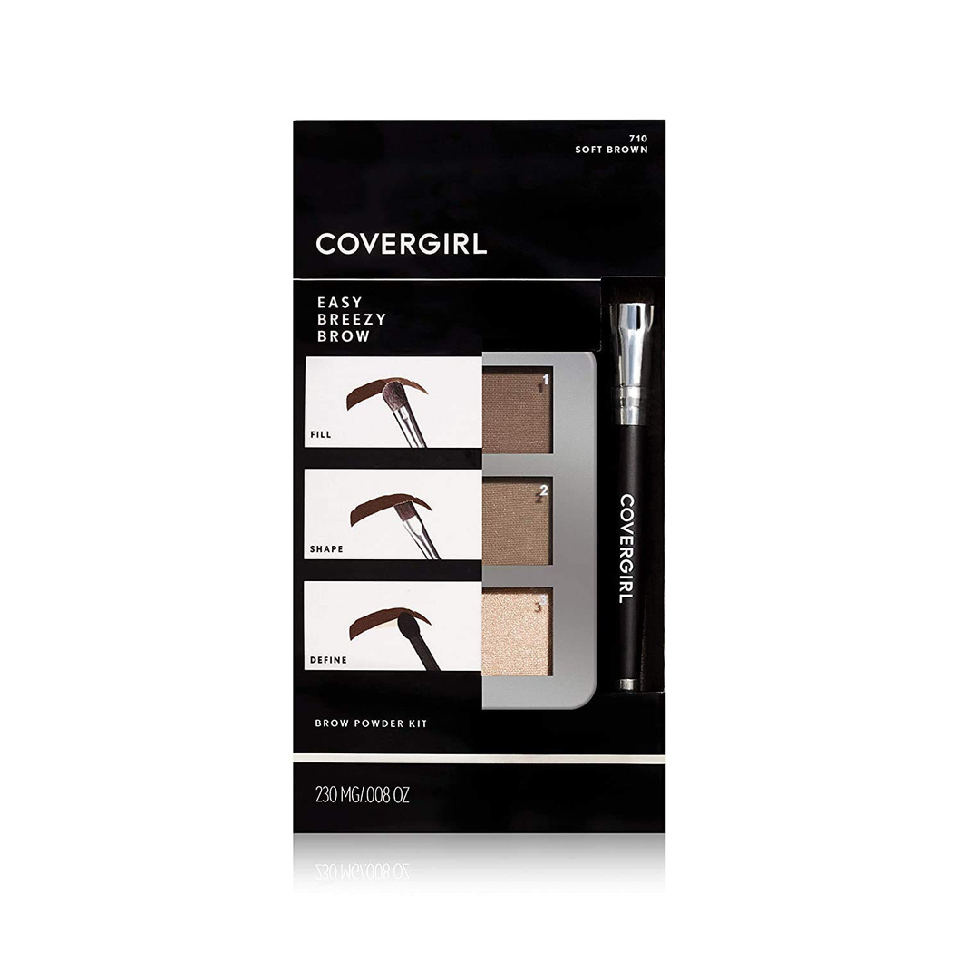 Kit de polvos para cejas fáciles de usar de Covergirl, Total 1, Marrón suave