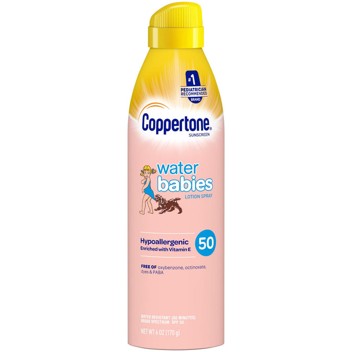 Coppertone Water Babies Loción de protección solar en spray, SPF 50 - 6 oz