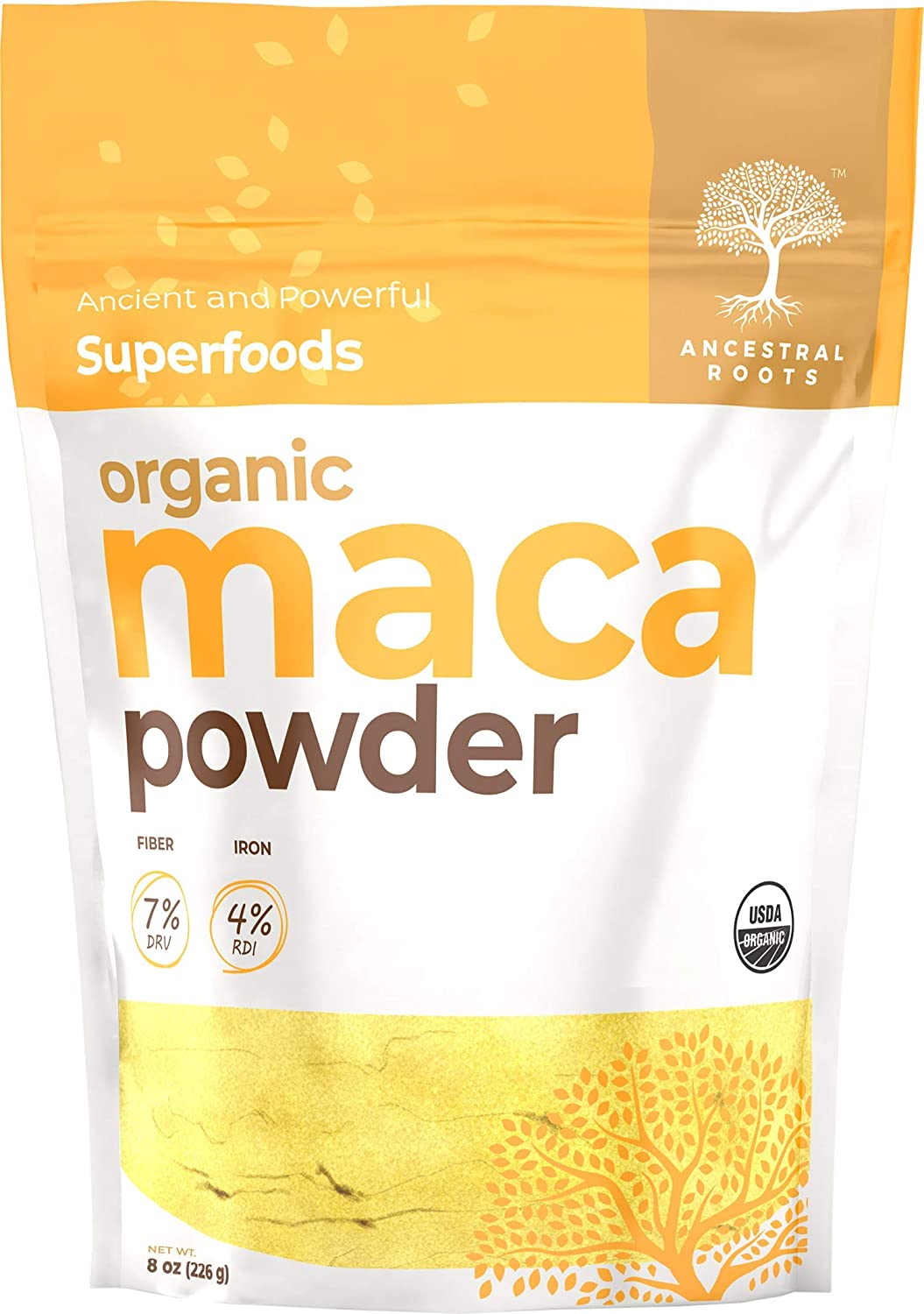 Maca orgánica en polvo - Superalimento antiguo y poderoso (8 oz)