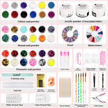 Cargar imagen en el visor de la galería, Kit de uñas acrílicas - Kit de manicura y uñas en polvo acrílico de 36 colores
