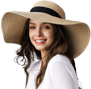 Sombrero de paja para mujer de ala ancha NDP25