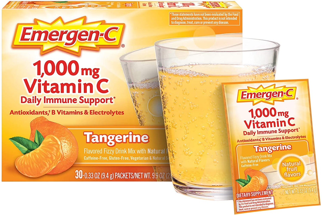 Mezcla para suplemento dietético bebible Emergen-C- 30 paquetes- Sabor a Mandarina