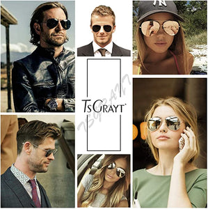 Aviator Gafas de sol polarizadas para mujeres hombres NDP58