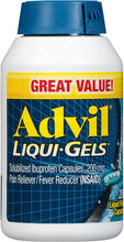 Cargar imagen en el visor de la galería, Advil Liqui-Gels - Disipador de dolor reductor de fiebre
