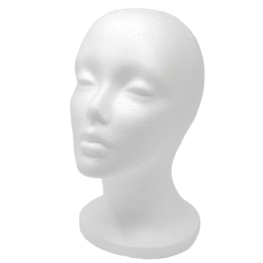 Cabeza de maniquí de espuma 12 pulgadas