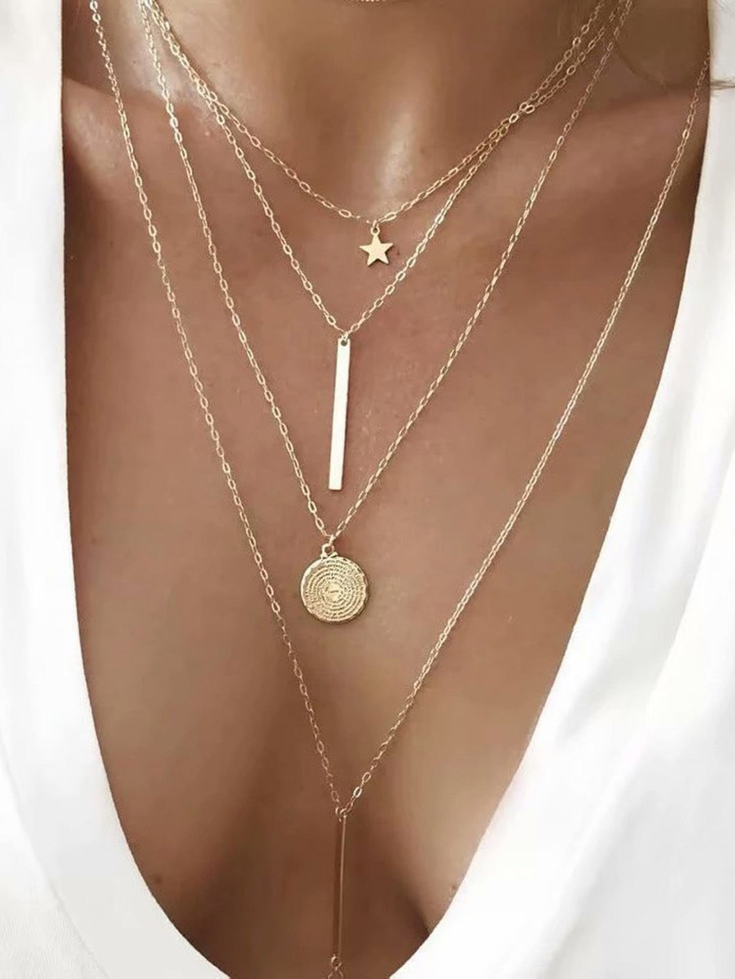 Collar a capas con dije de estrella ✅