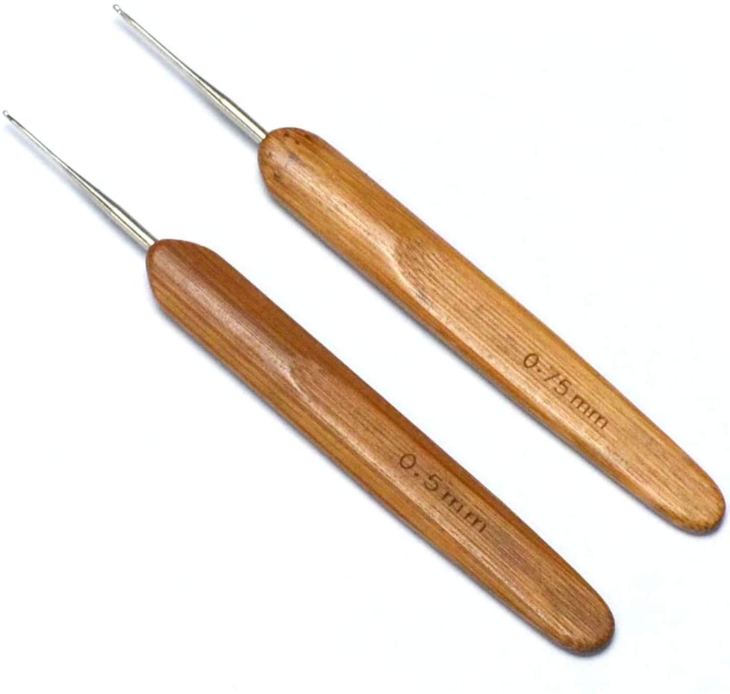 Gancho de ganchillo de bambú, agujas de ganchillo, 0.020 in, 0.030 in NDP-5