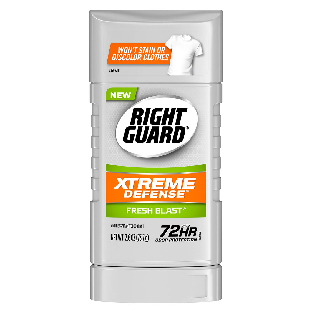 Right Guard Xtreme Defense Antitranspirante Desodorante 2.6 oz (4 unidades)