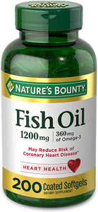 Aceite de pescado con Omega-3- Apoyo del corazón, 1200 mg