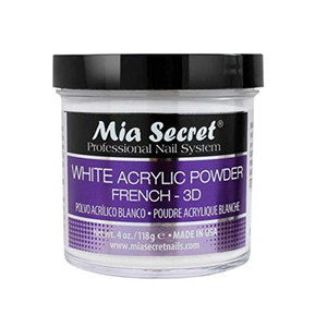 Mia Secret French - Polvo acrílico 3D, blanco
