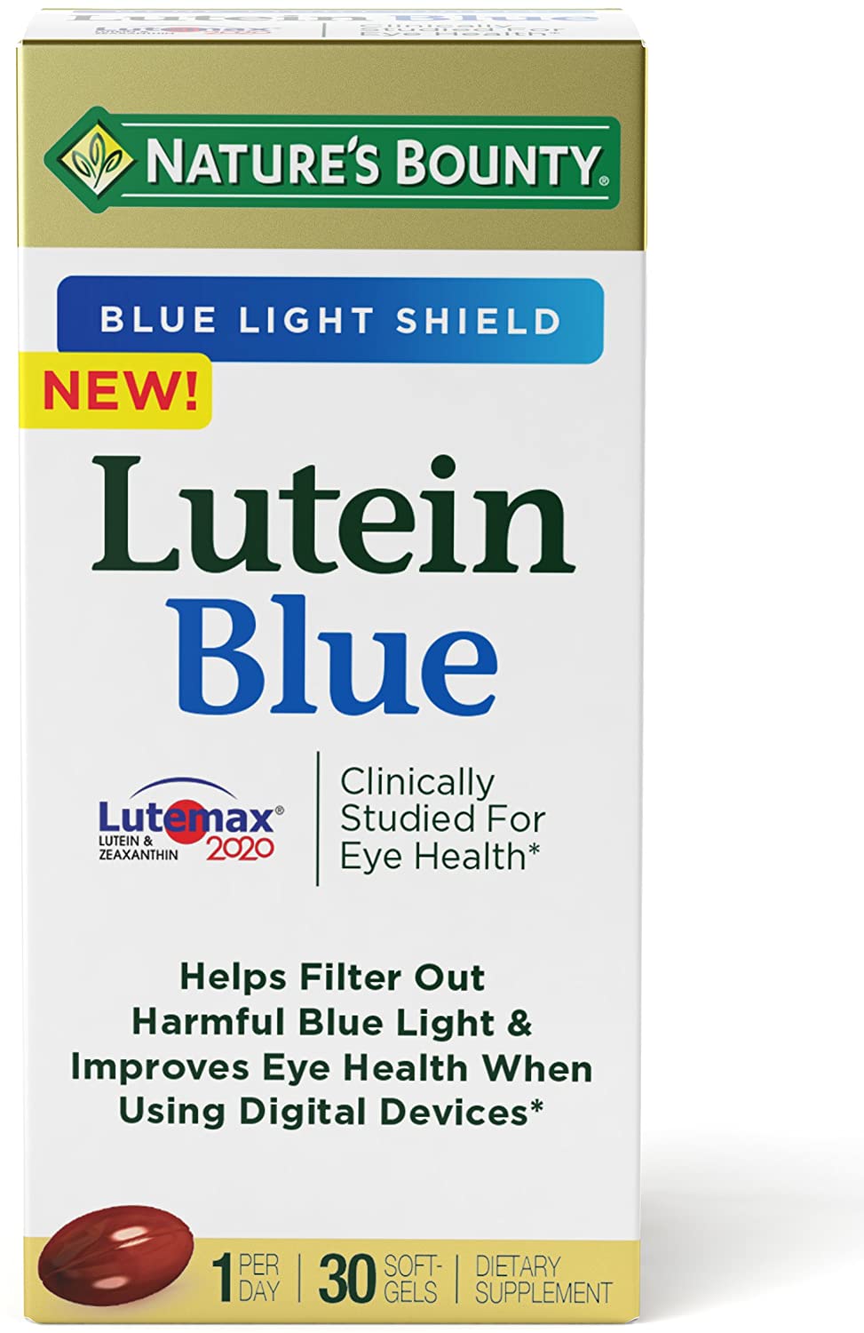 Luteína azul, apoya la salud visual, 30 cápsulas