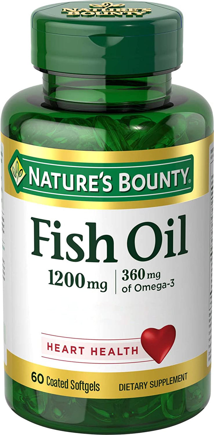 Aceite de pescado con Omega-3- Apoyo del corazón, 1200 mg