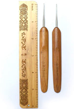 Cargar imagen en el visor de la galería, Gancho de ganchillo de bambú, agujas de ganchillo, 0.020 in, 0.030 in NDP-5

