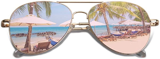 Gafas de sol de aviador clásicas para mujeres y hombres con montura metálica NDP-97