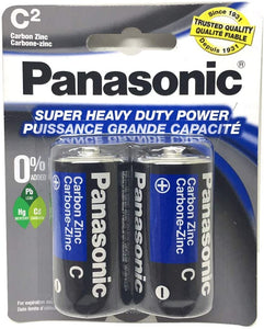 Panasonic Super Heavy Duty pilas C, 2 unidades)