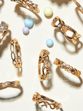 Cargar imagen en el visor de la galería, 13 piezas de decoración de diamantes de imitación y anillos de diseño de cadena
