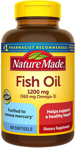 Aceite de pescado 1200 mg, 100 cápsulas