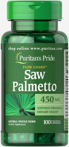 Saw Palmetto 450 Mg, apoya la salud urinaria y de la próstata