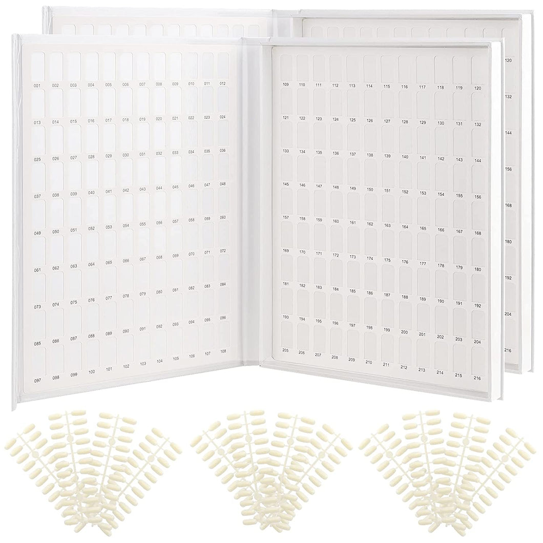 Paquete de 2 libros de exhibición de uñas de 216 colores NDP2