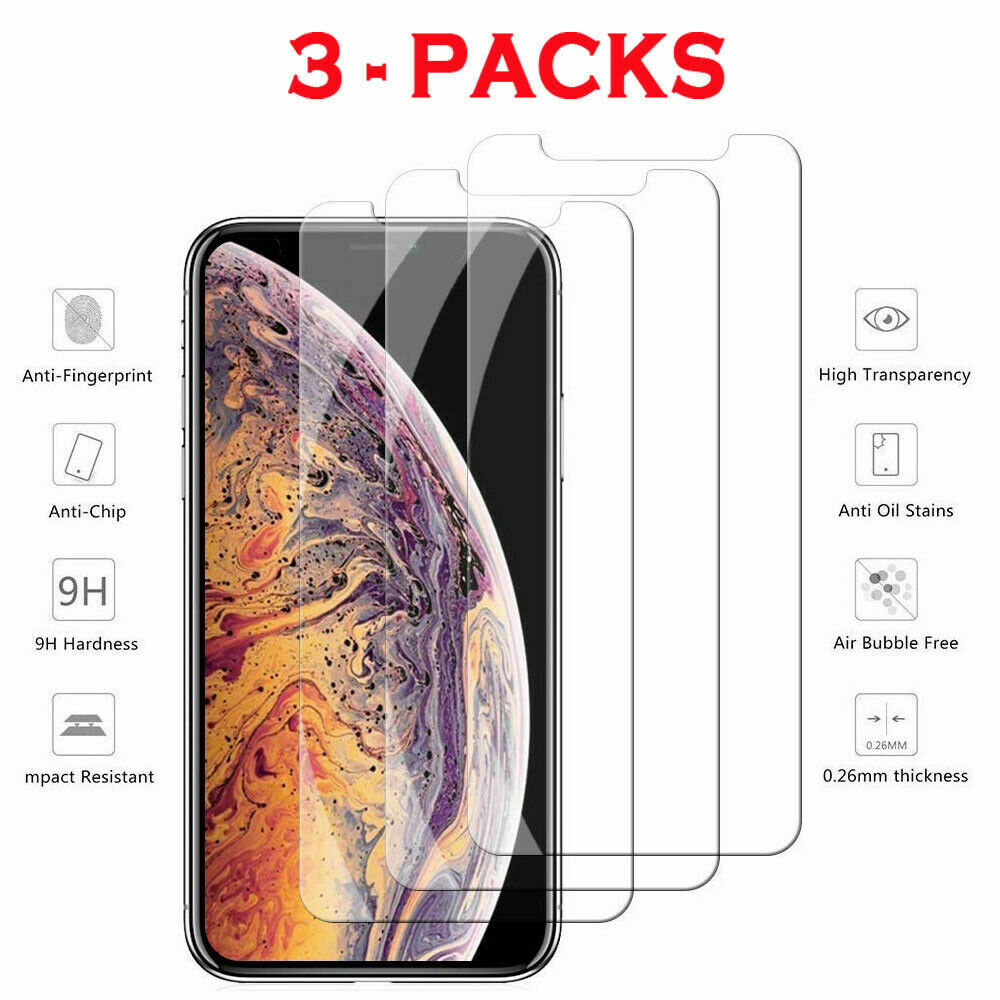3x Protector de pantalla de vidrio templado para Iphone 11 Pro & 11 Pro Max