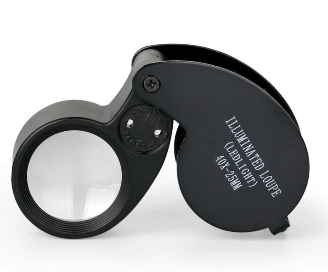 Lupa de aumento 40X con luz LED