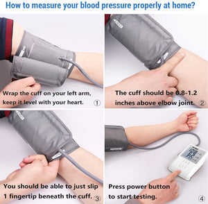 Monitor de presión arterial en la parte superior del brazo con puño ajustable NDP21