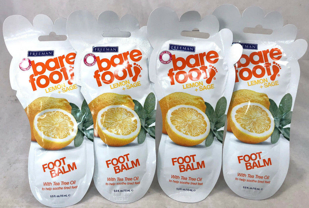 Freeman Bare Foot Lemon + Loción para pies de salvia Nuevo y sellado 0.5 fl oz- 1 Unidad