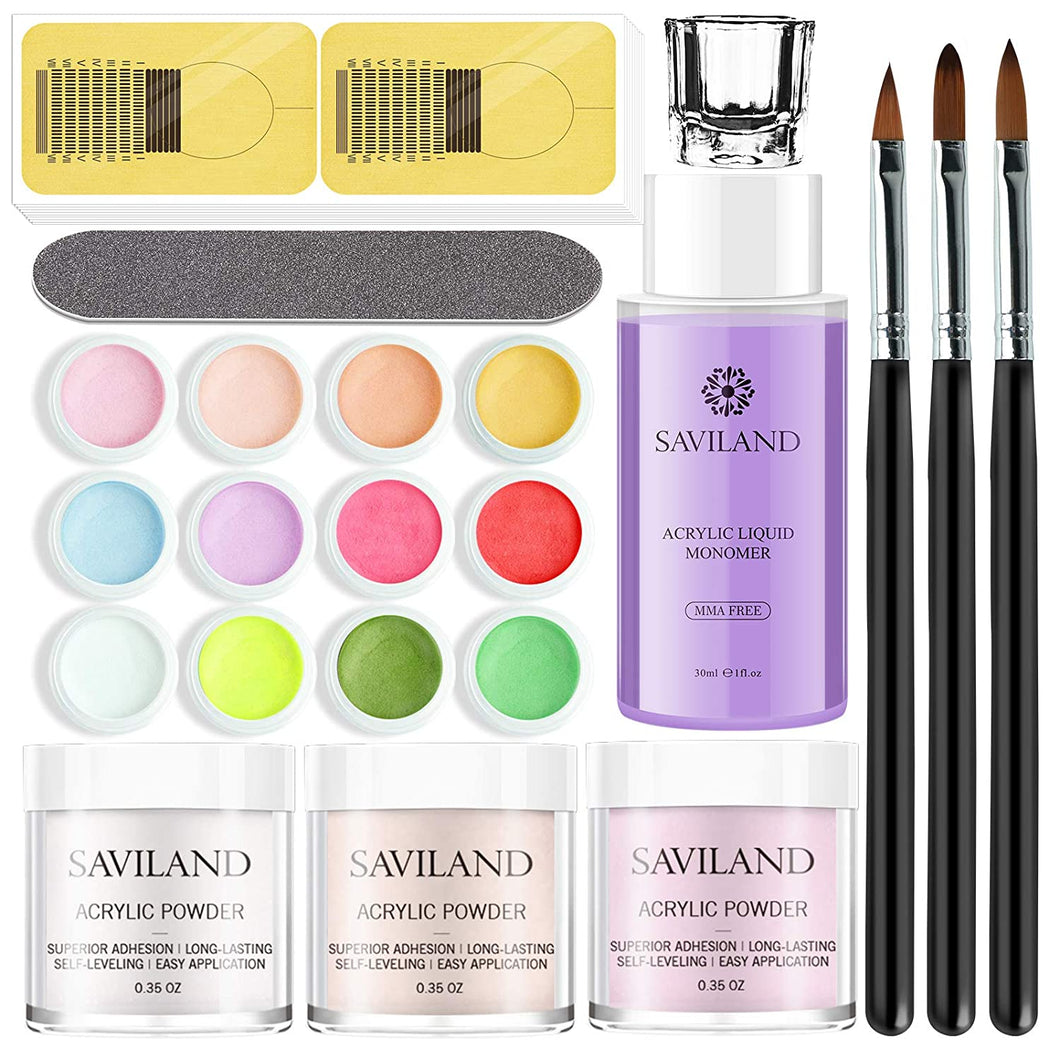 Kit de uñas acrílicas en polvo con monómero líquido