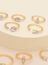 Cargar imagen en el visor de la galería, 12 piezas de anillo de decoración de diamantes de imitación

