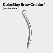 Cargar imagen en el visor de la galería, Revlon Colorstay Brow Creator Lápiz de cejas multiherramienta- 615 Negro suave
