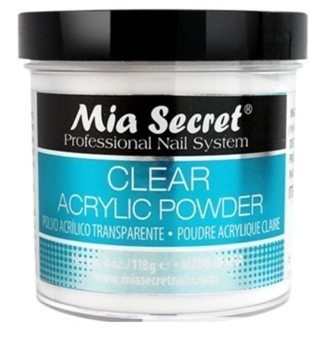Mia Secret - Sistema profesional de decoración de uñas en polvo acrílico, transparente