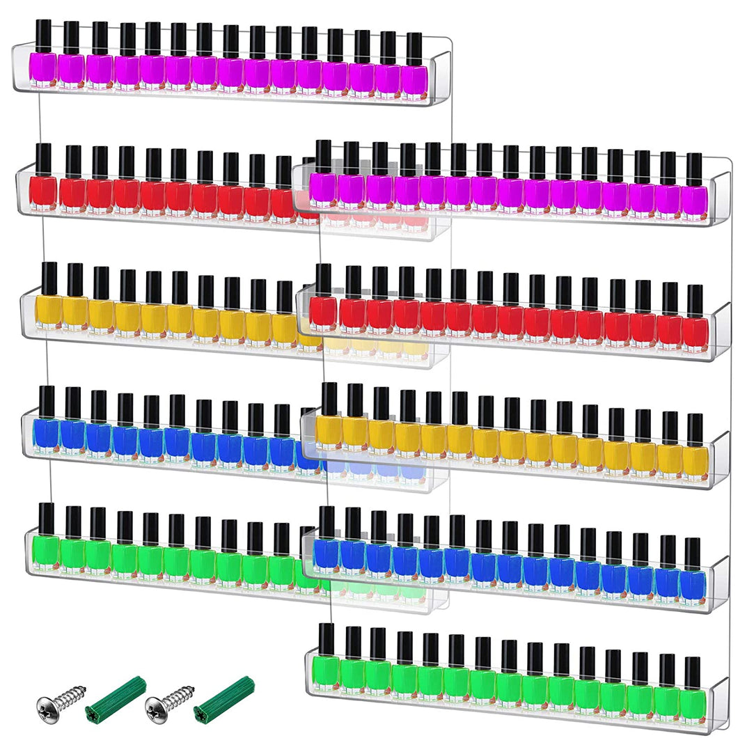 La exhibición montada en la pared de esmalte de uñas capacidad para 120 botellas