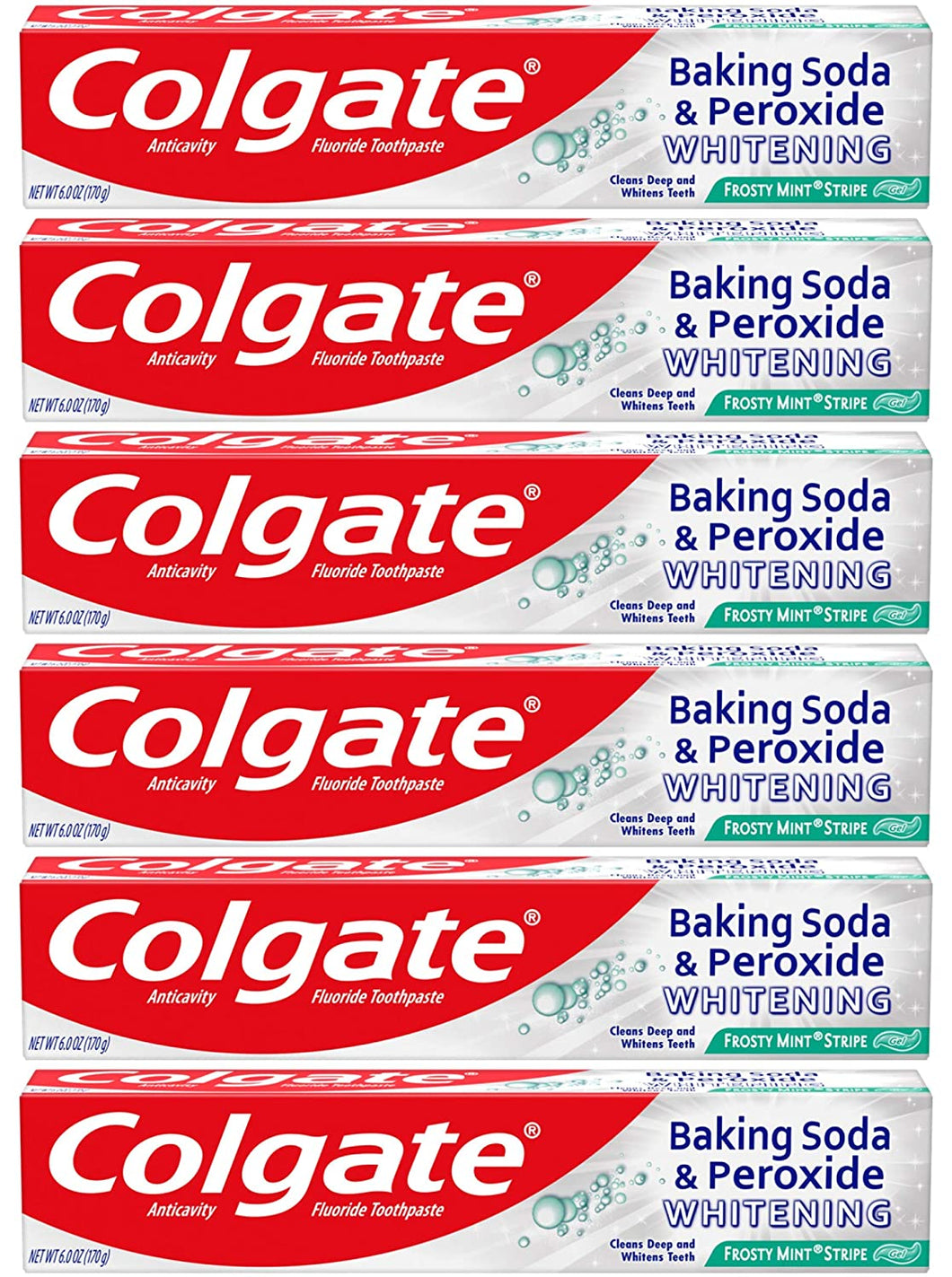 Colgate Pasta de dientes blanqueadora de soda y peróxido 6 unidades