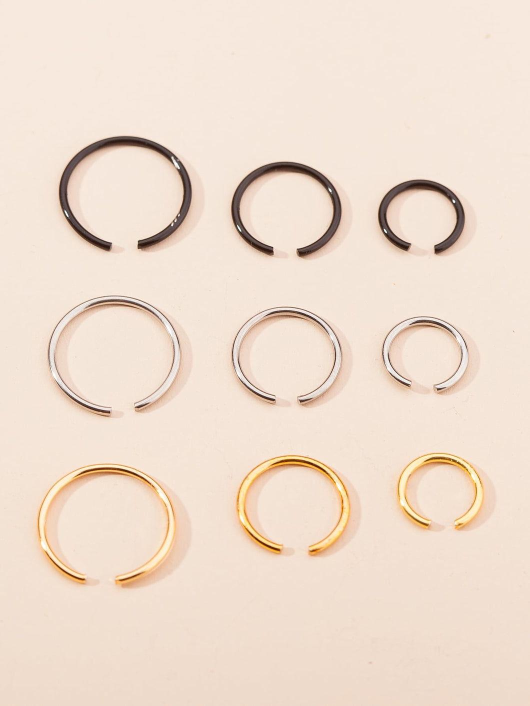 Anillo de nariz simple de 9 piezas ✅