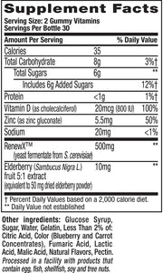 Vitafusion Triple sistema inmune PODER Vitaminas gomosas, 60 unidades