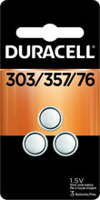 Cargar imagen en el visor de la galería, Duracell – 303/357/76 o 303/357 Batería de botón de óxido de plata de 1.5V NDP20
