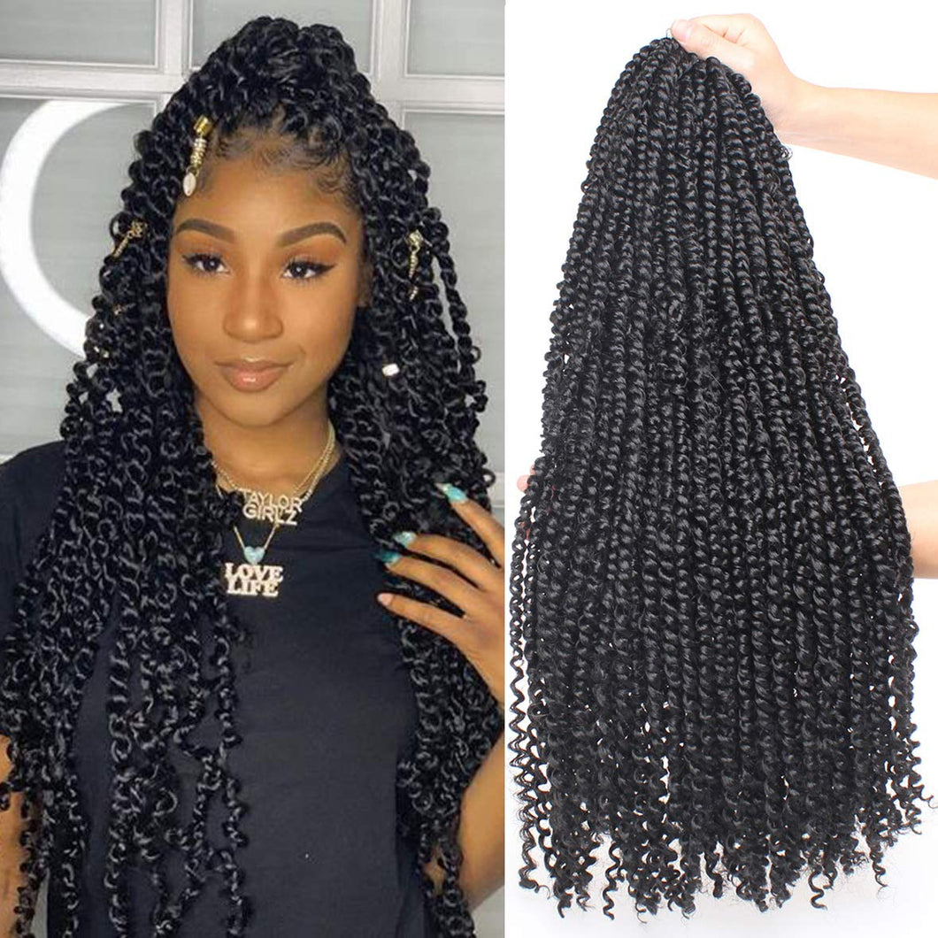 6 paquetes de trenzas crochet pre-abrochadas de 22 pulgadas de largo  NDP3