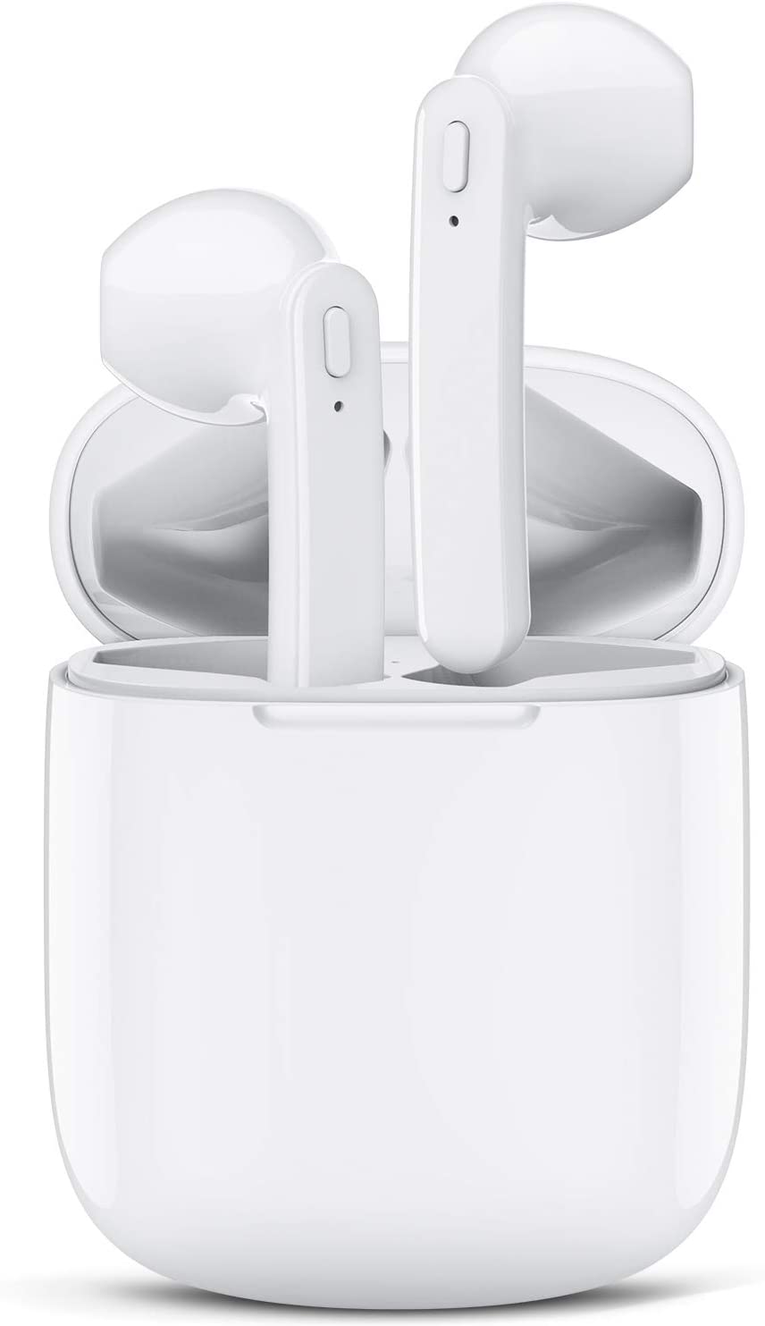 Auriculares inalámbricos Bluetooth 5.0 con estuche de carga, 30H a prueba de agua