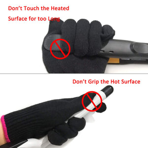 2 guantes profesionales resistentes al calor para peinar el cabello, bloqueo de calor  NDP-7