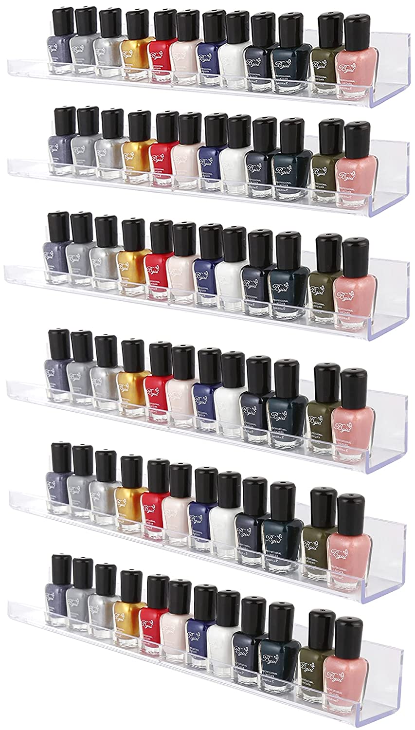 Juego de 6 estantes para esmalte de uñas 66 – 90 botellas