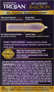 Trojan Studded conservantes lubricados tachonados premium, 10 unidades 05/26