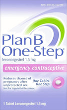 Cargar imagen en el visor de la galería, Plan B Anticonceptivo de emergencia en un solo paso, 1,5 Mg
