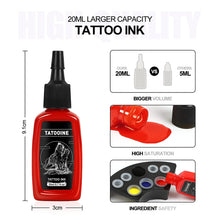 Cargar imagen en el visor de la galería, Juego de tinta de tatuaje 6 colores completos kit de pigmento, 0.7 fl oz NDP-64
